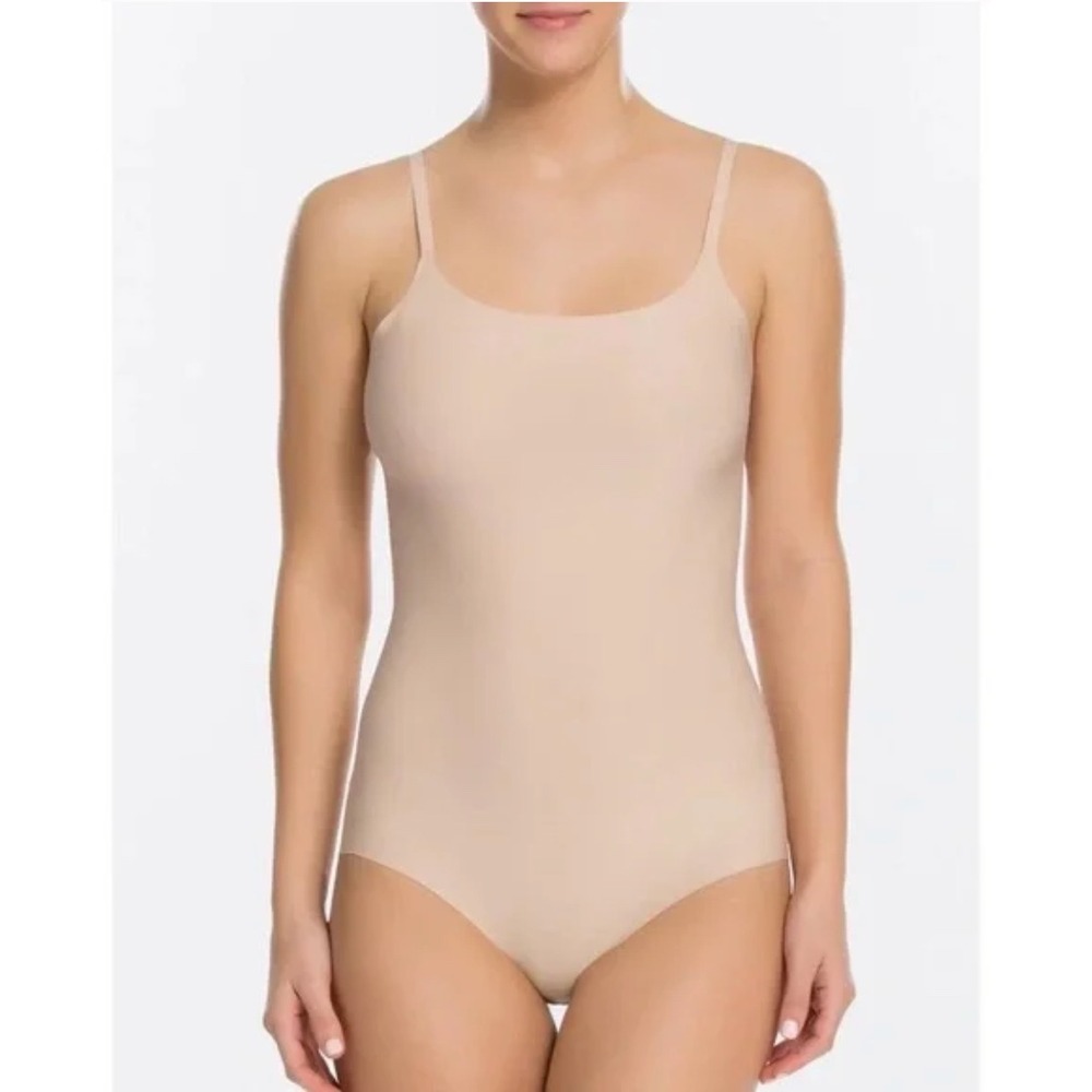 NWOT Spanx Thinstincts Bodysuit Champagne Beige Light Control Shapewear Sz XL‎